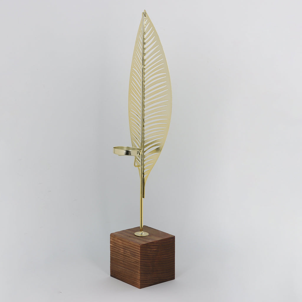 18.7INCH Metal golden leaf decoration