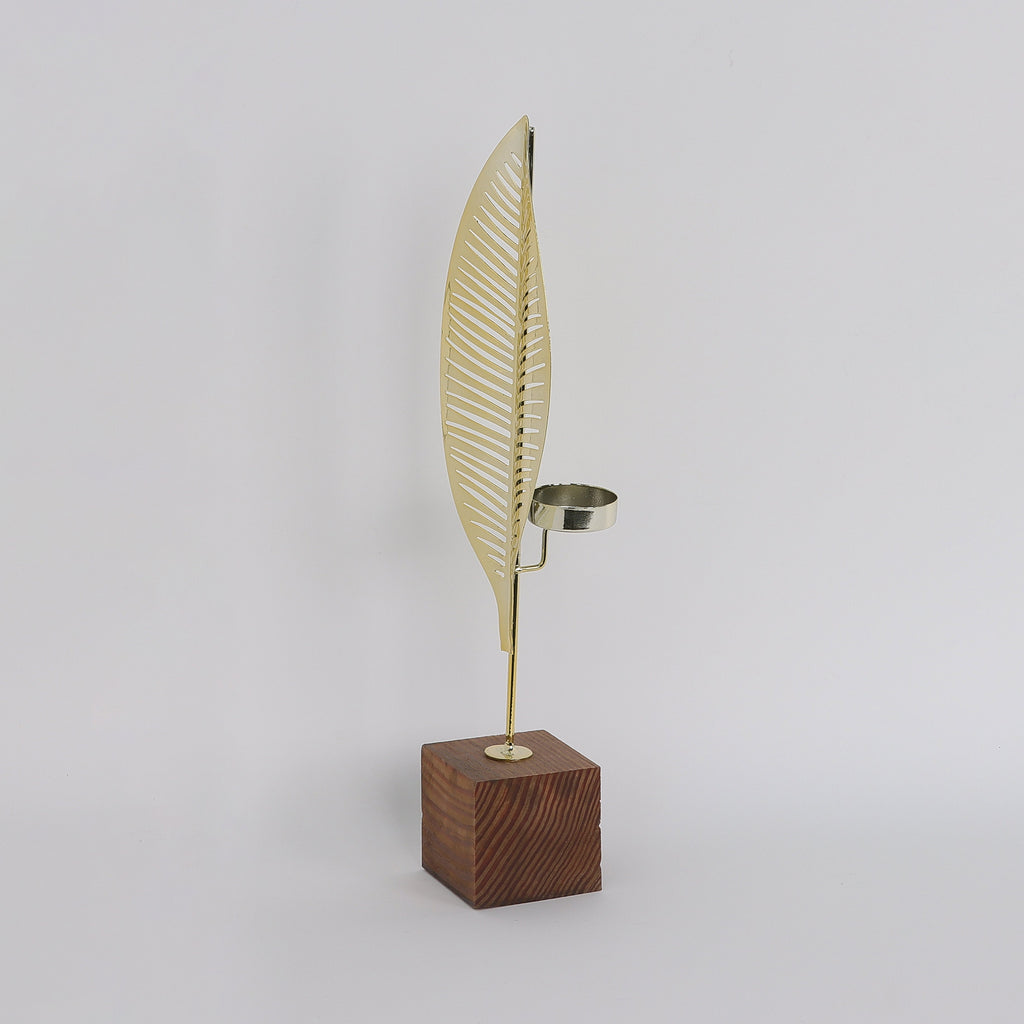 13.8INCH Metal golden leaf decoration