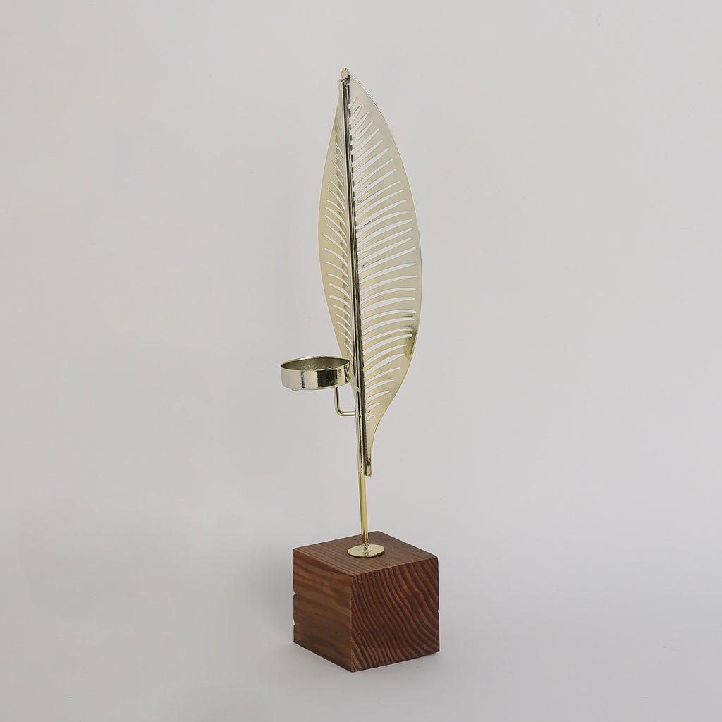 13.8INCH Metal golden leaf decoration