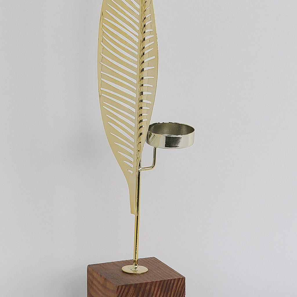 13.8INCH Metal golden leaf decoration