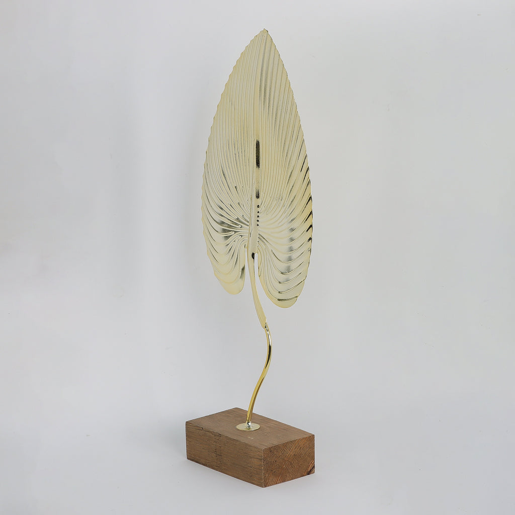 18.5INCH Metal golden leaf decoration