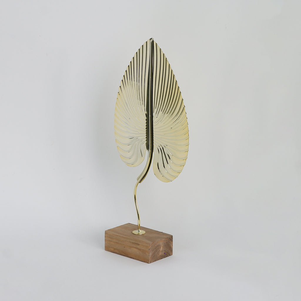 14.6INCH Metal golden leaf decoration