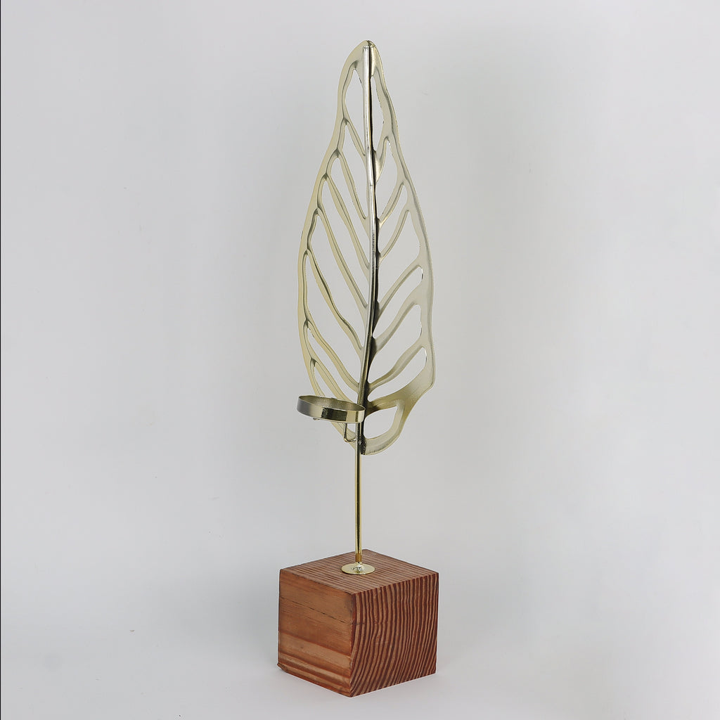 18.6INCH Metal golden leaf decoration