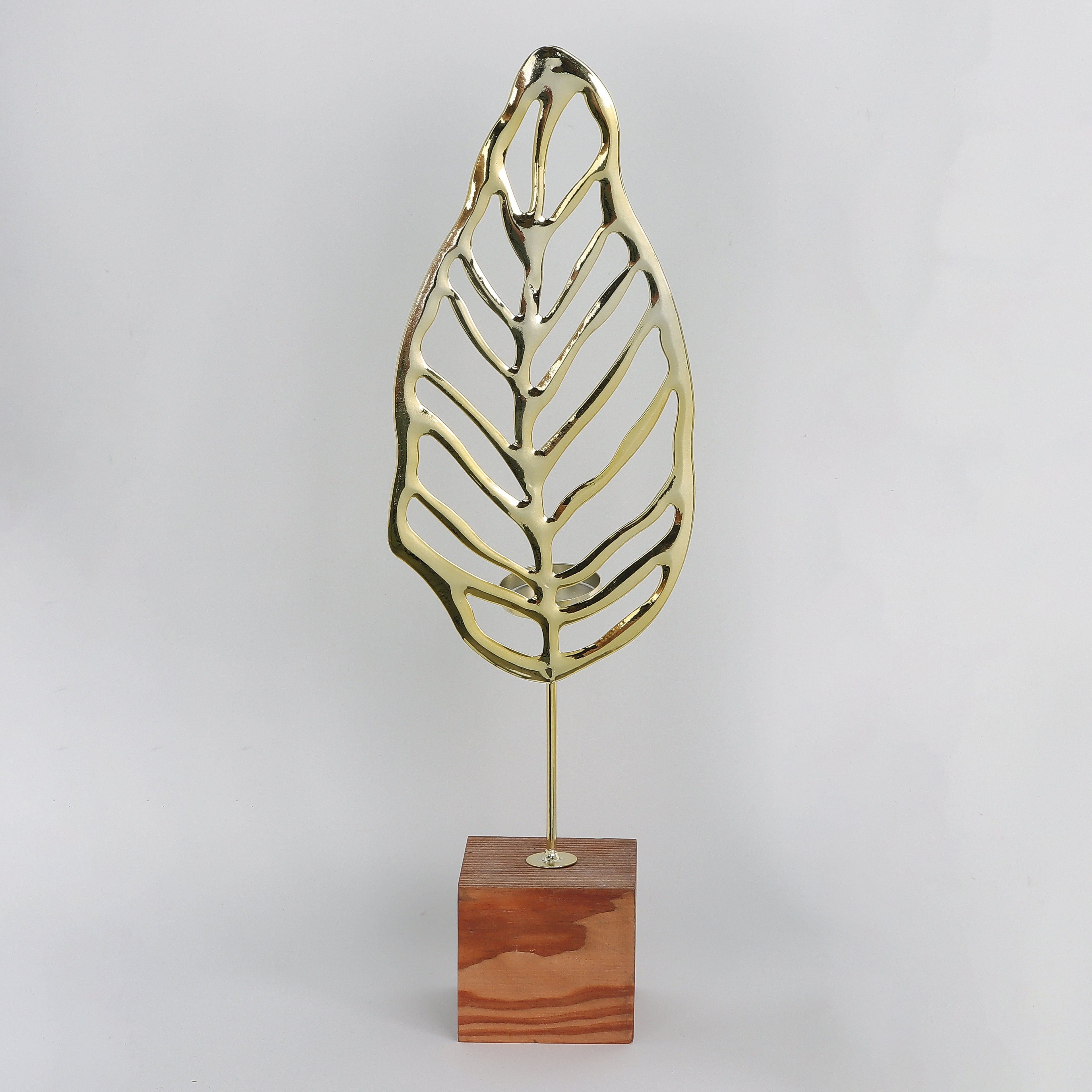 18.6INCH Metal golden leaf decoration