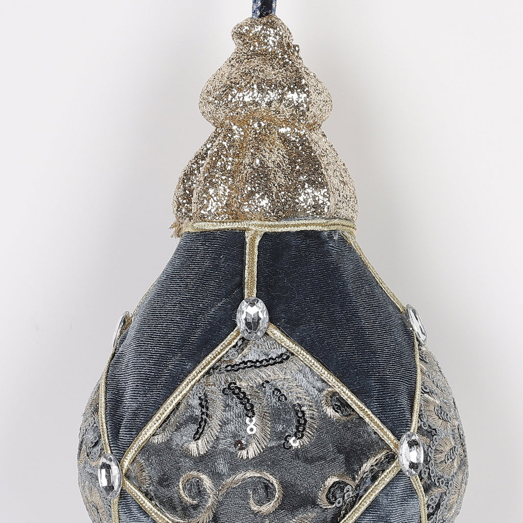 4.728 X 4.728 X 8.274"H BLUE FINIAL ORNAMENT