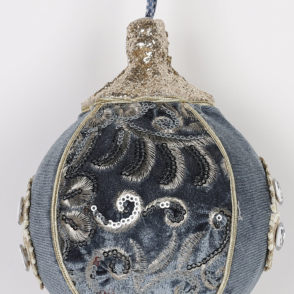 4.7 X 4.7 X 7.1"H BLUE FINIAL ORNAMENT