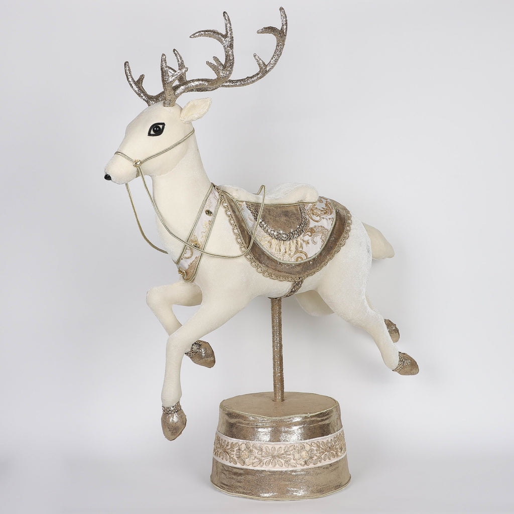 23.246 X 13.79 X 33.49"H GOLD DEER DECOR