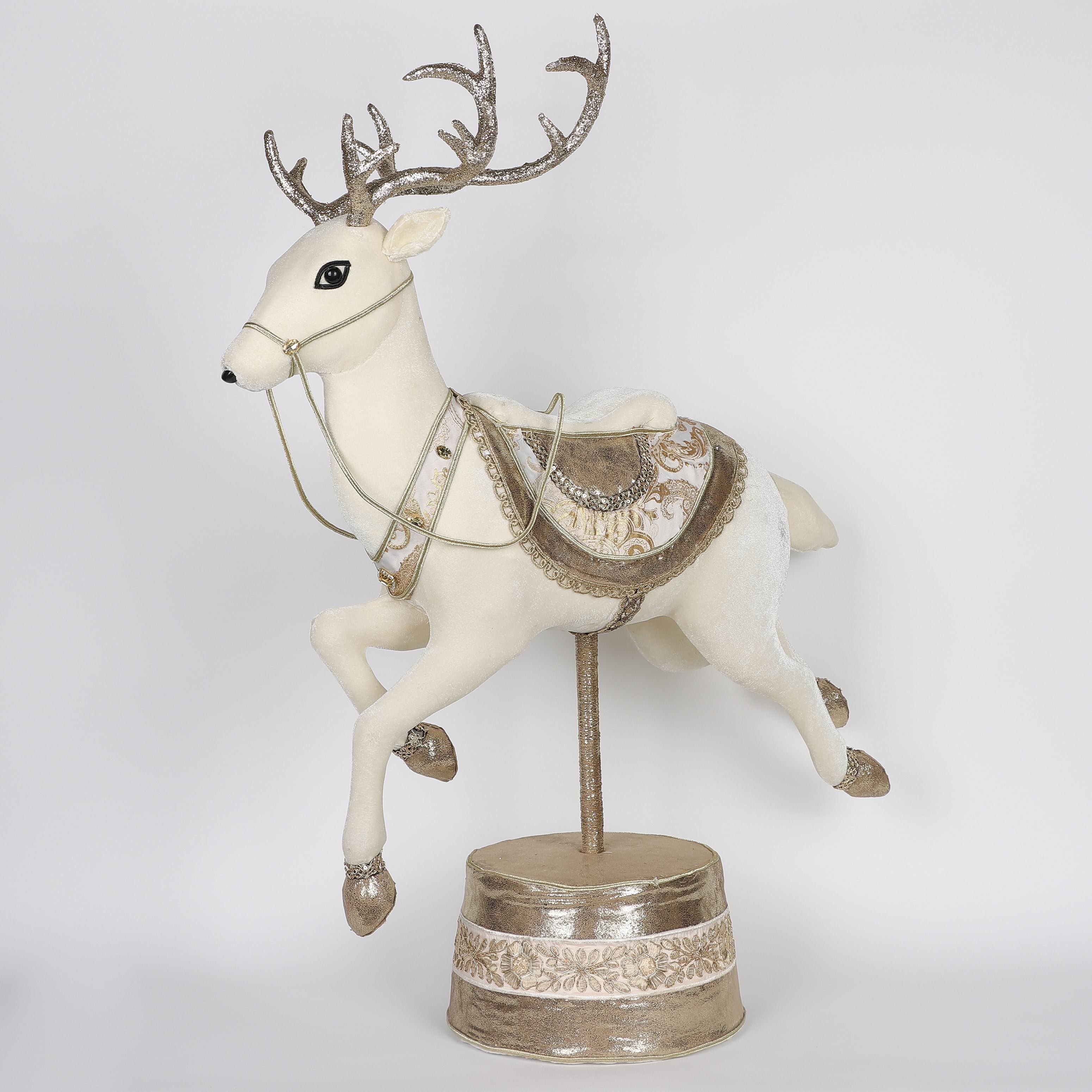 23.246 X 13.79 X 33.49"H GOLD DEER DECOR