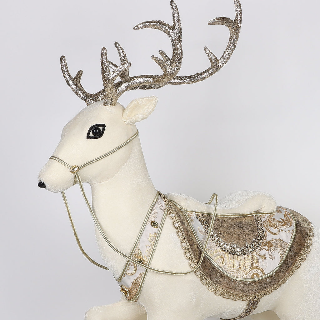 23.246 X 13.79 X 33.49"H GOLD DEER DECOR