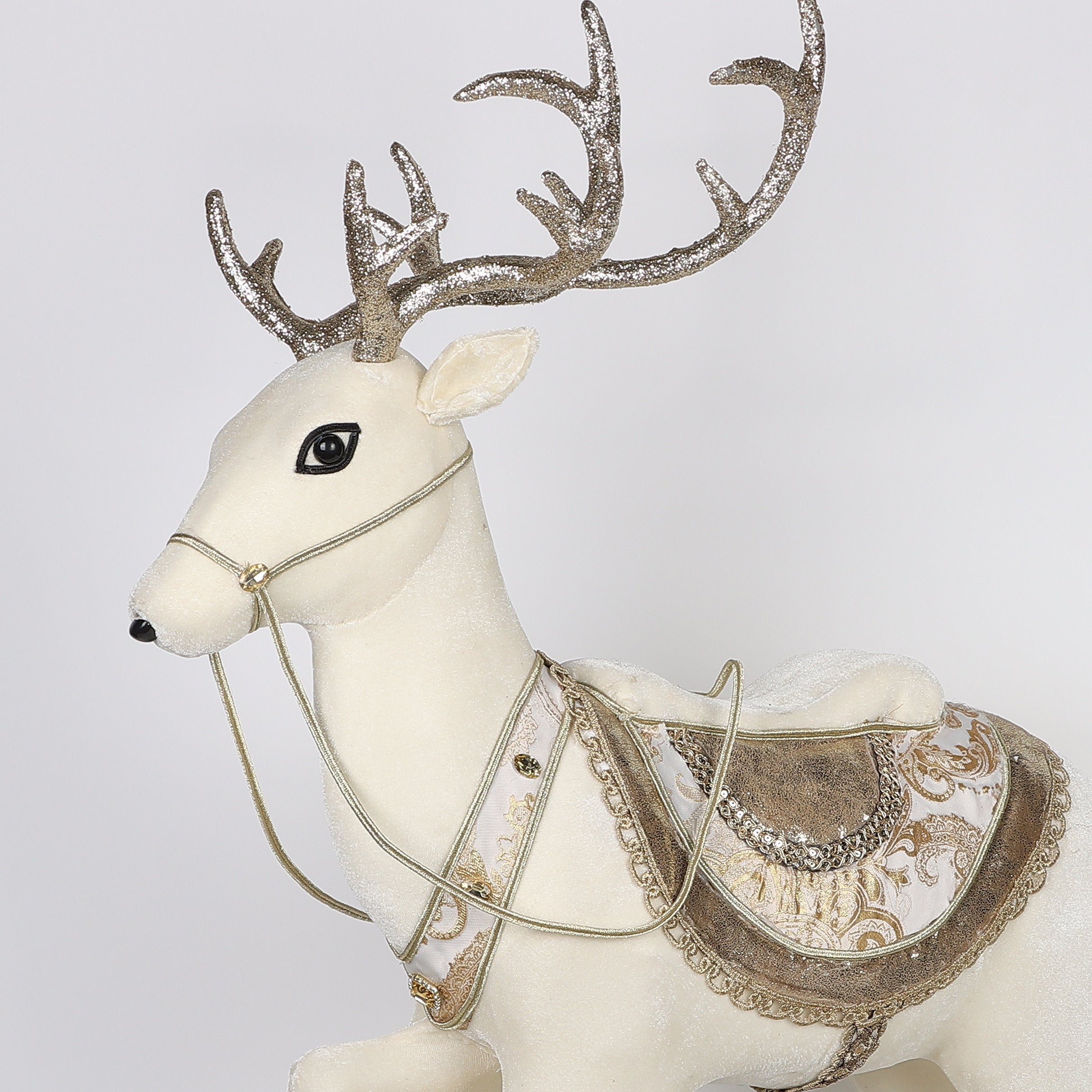 23.246 X 13.79 X 33.49"H GOLD DEER DECOR
