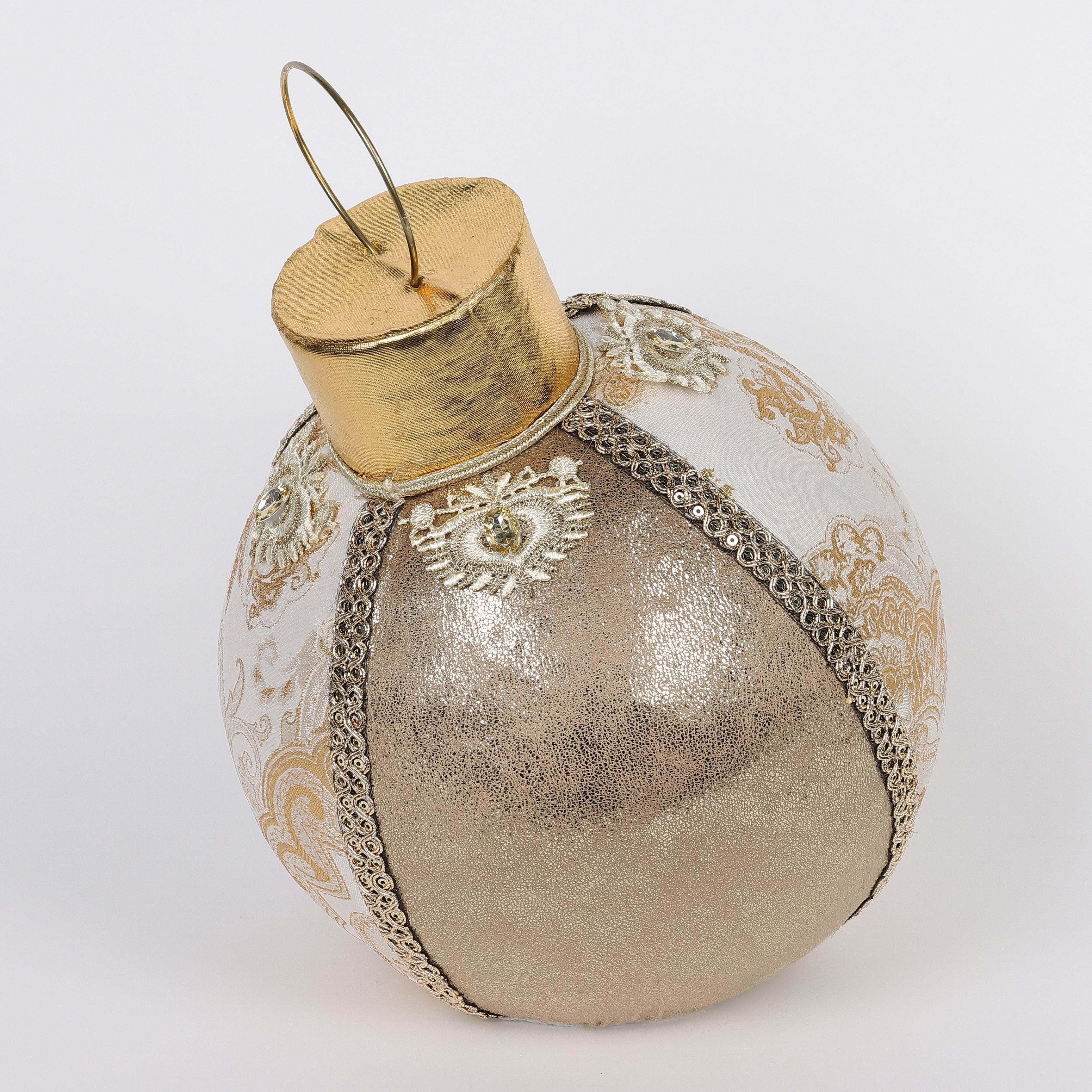 7.88 X 7.88 X 9.85"H GOLD ORNAMENT TABLE TOP DECOR