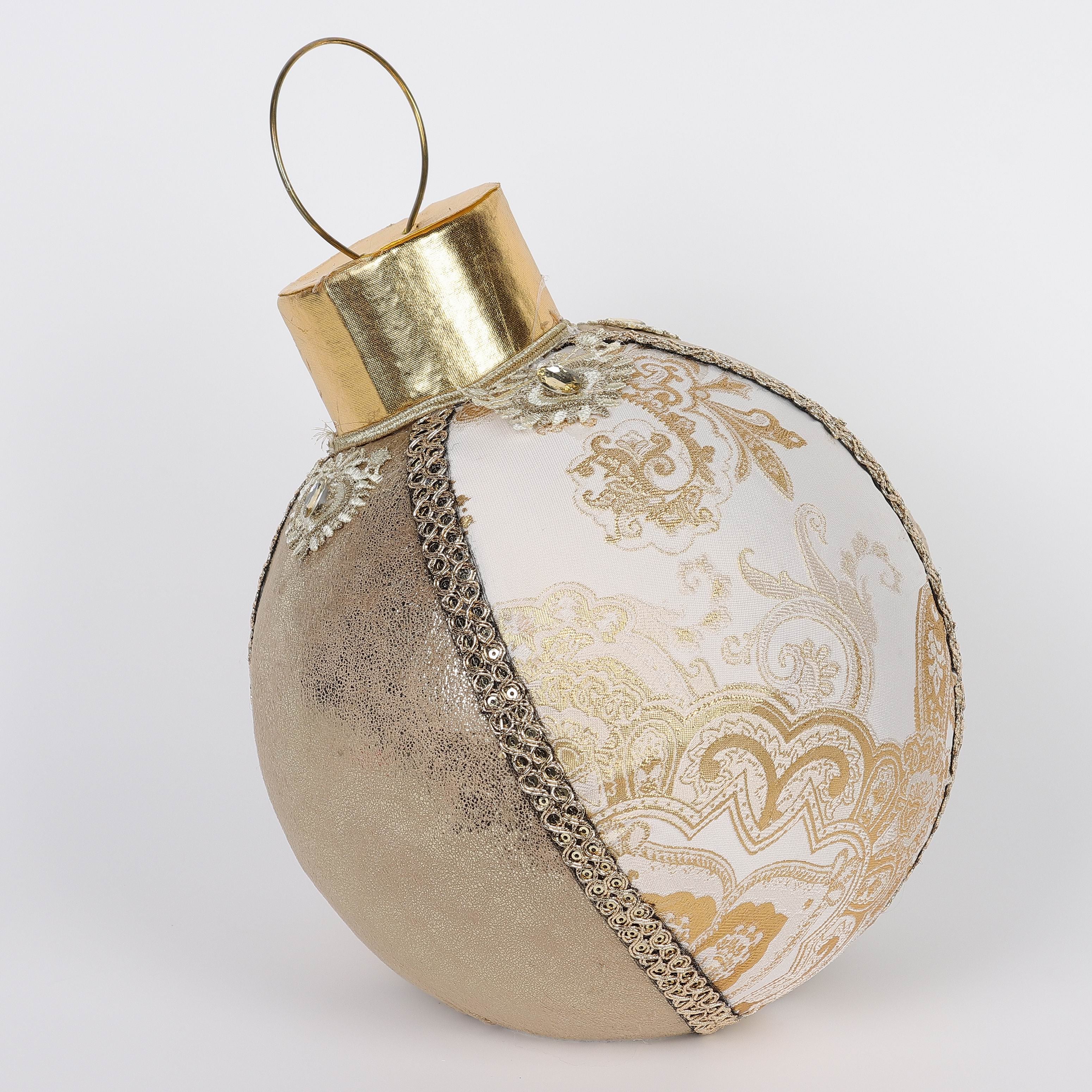 7.88 X 7.88 X 9.85"H GOLD ORNAMENT TABLE TOP DECOR