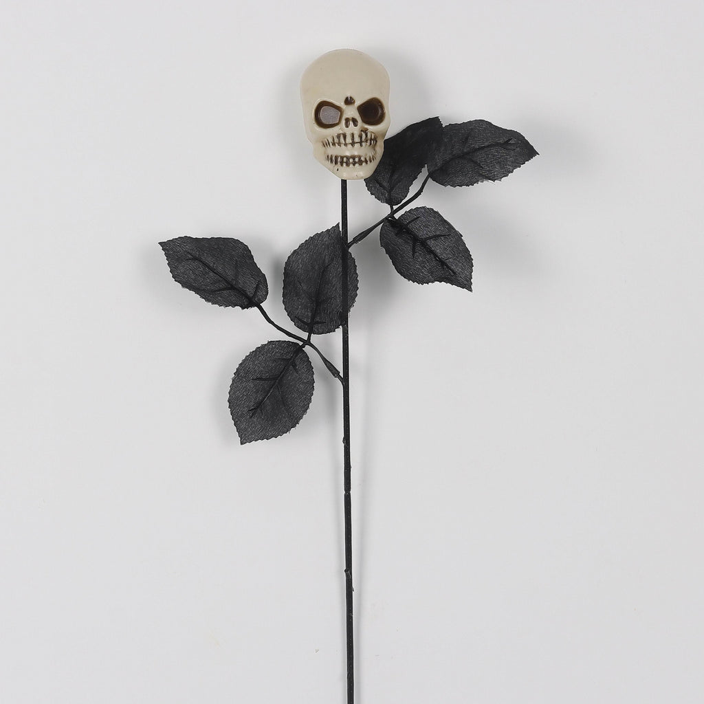 15IN HALLOWEEN GLITTER ROSE