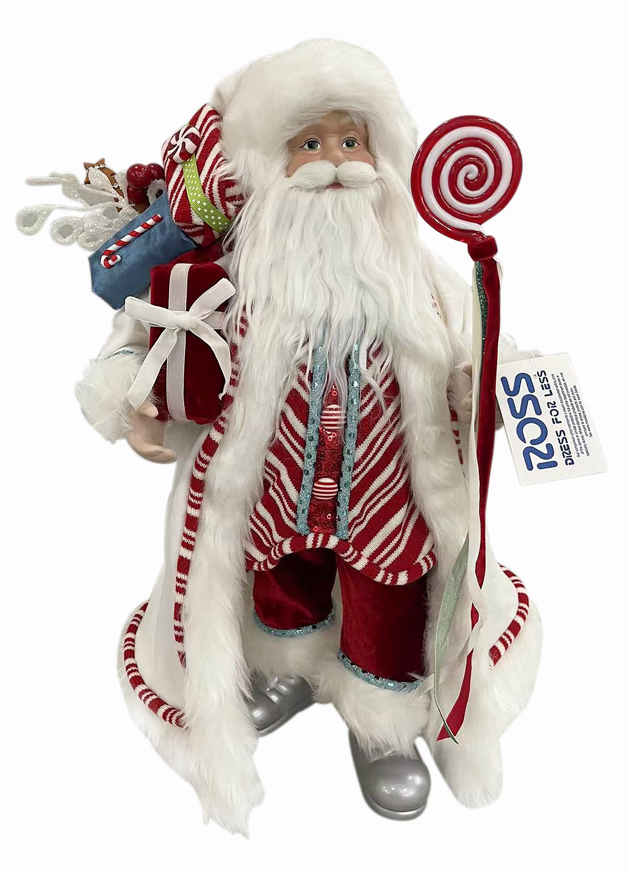 18" Candy Cane Stripe Santa