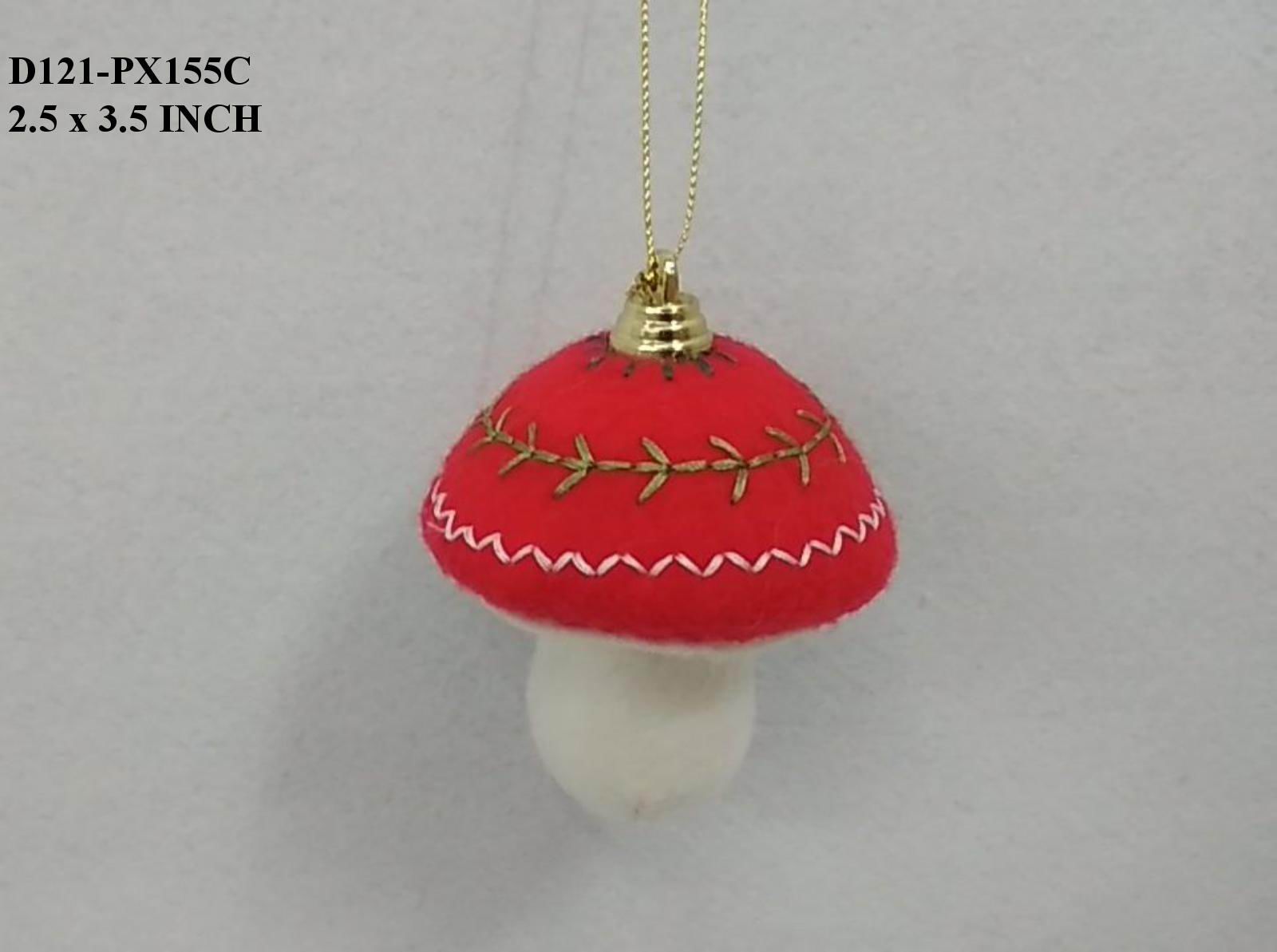 3.5" Felt Mushroom Ornament