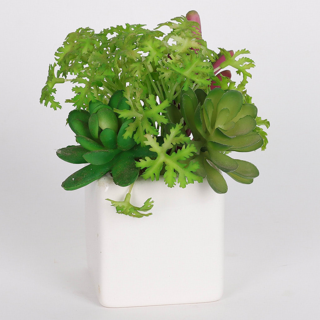4 X 4 X 6.5"H ARTIFICIAL GREENERY DECOR