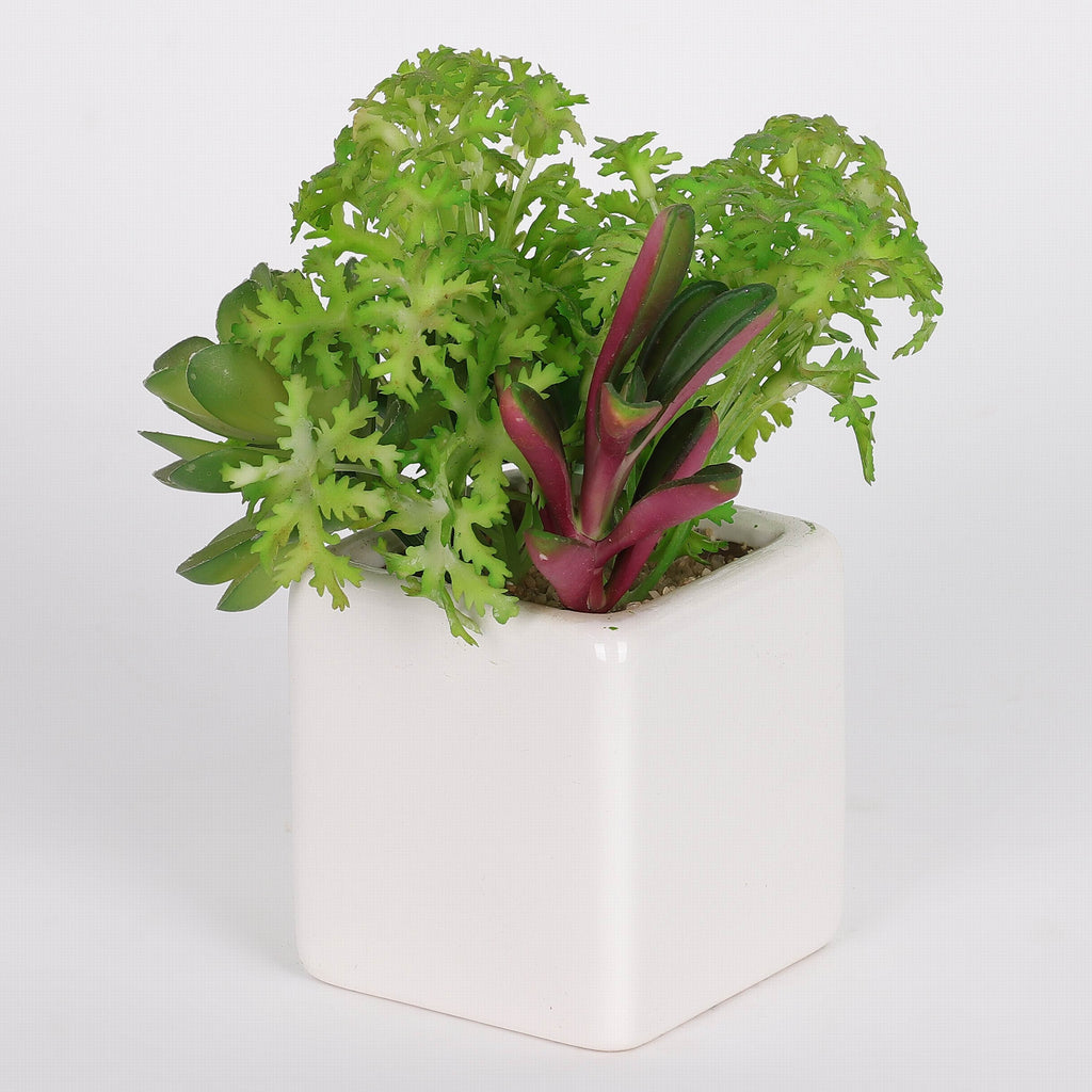 4 X 4 X 6.5"H ARTIFICIAL GREENERY DECOR