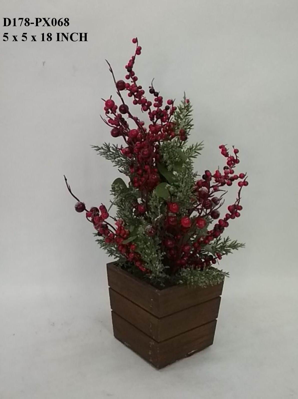 18"H. Table Top Red Berries Arrangements