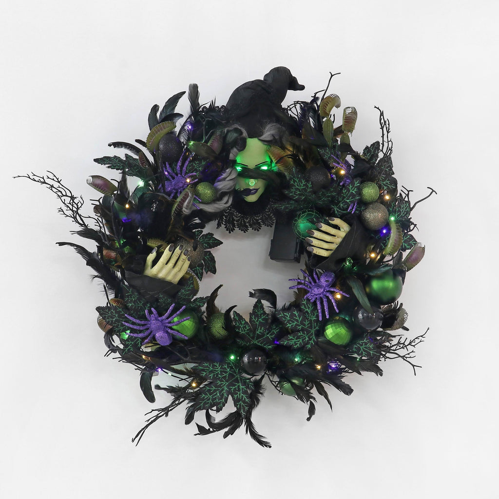 26" Prelit Witch Wreath