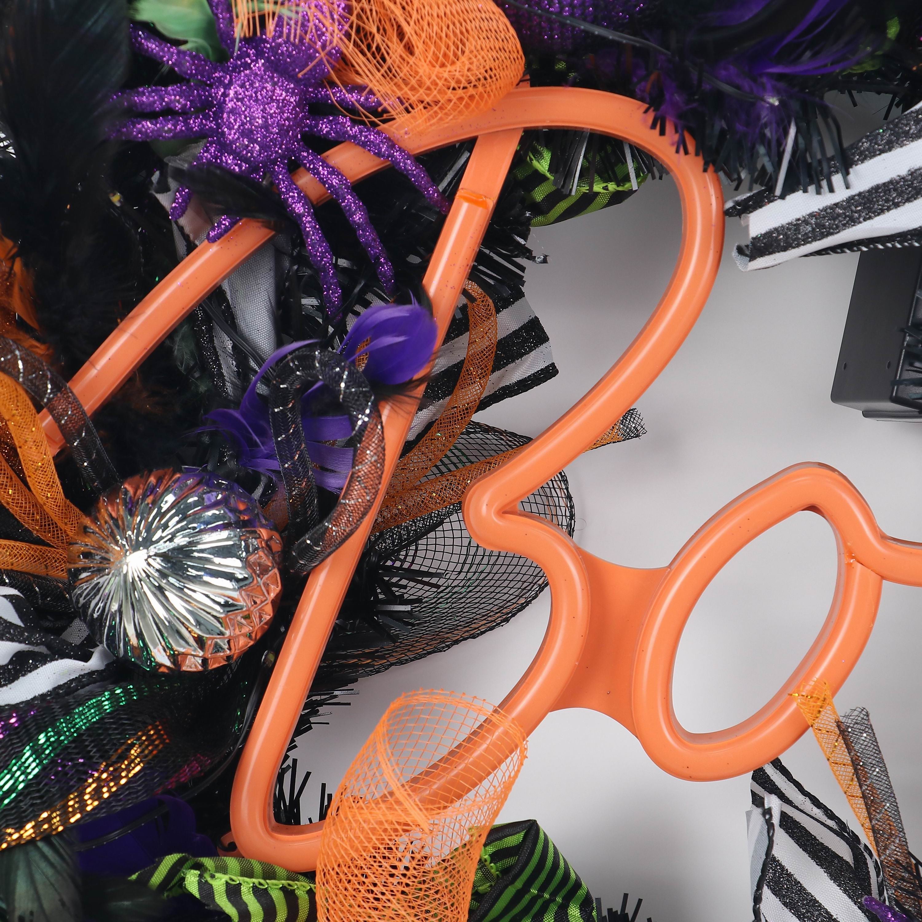 26" Neon Halloween Wreath