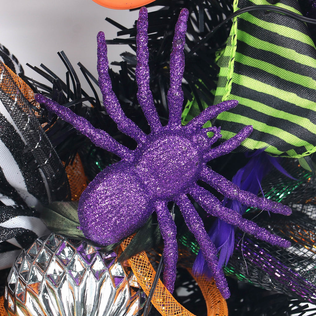 26" Neon Halloween Wreath