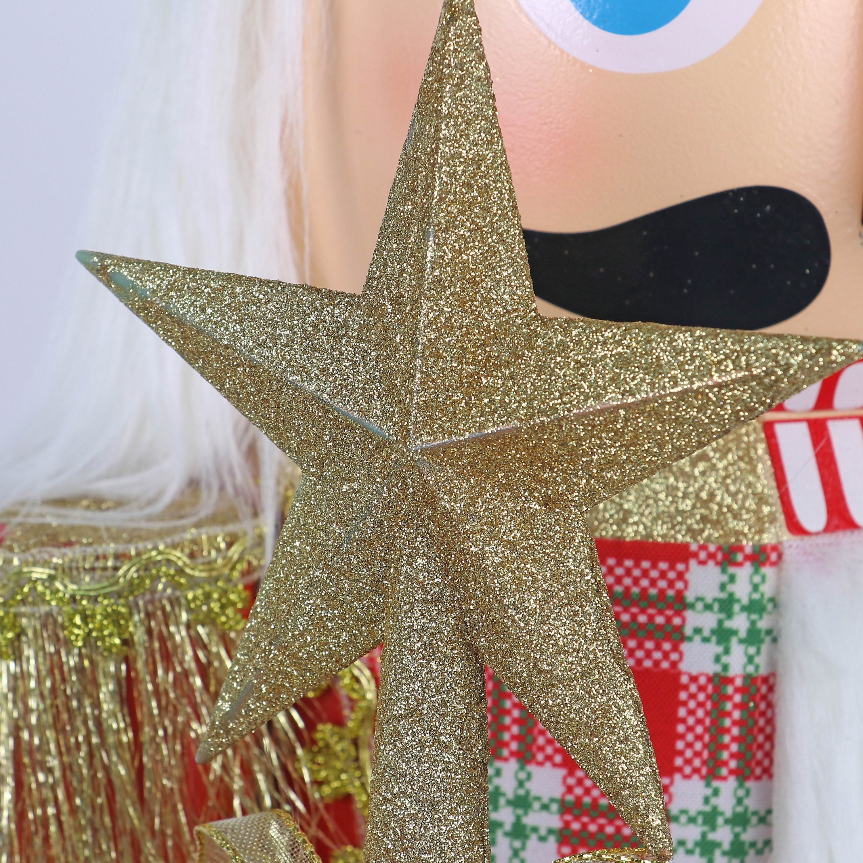 42"H. NUTCRACKER in RED PLAID DRESS