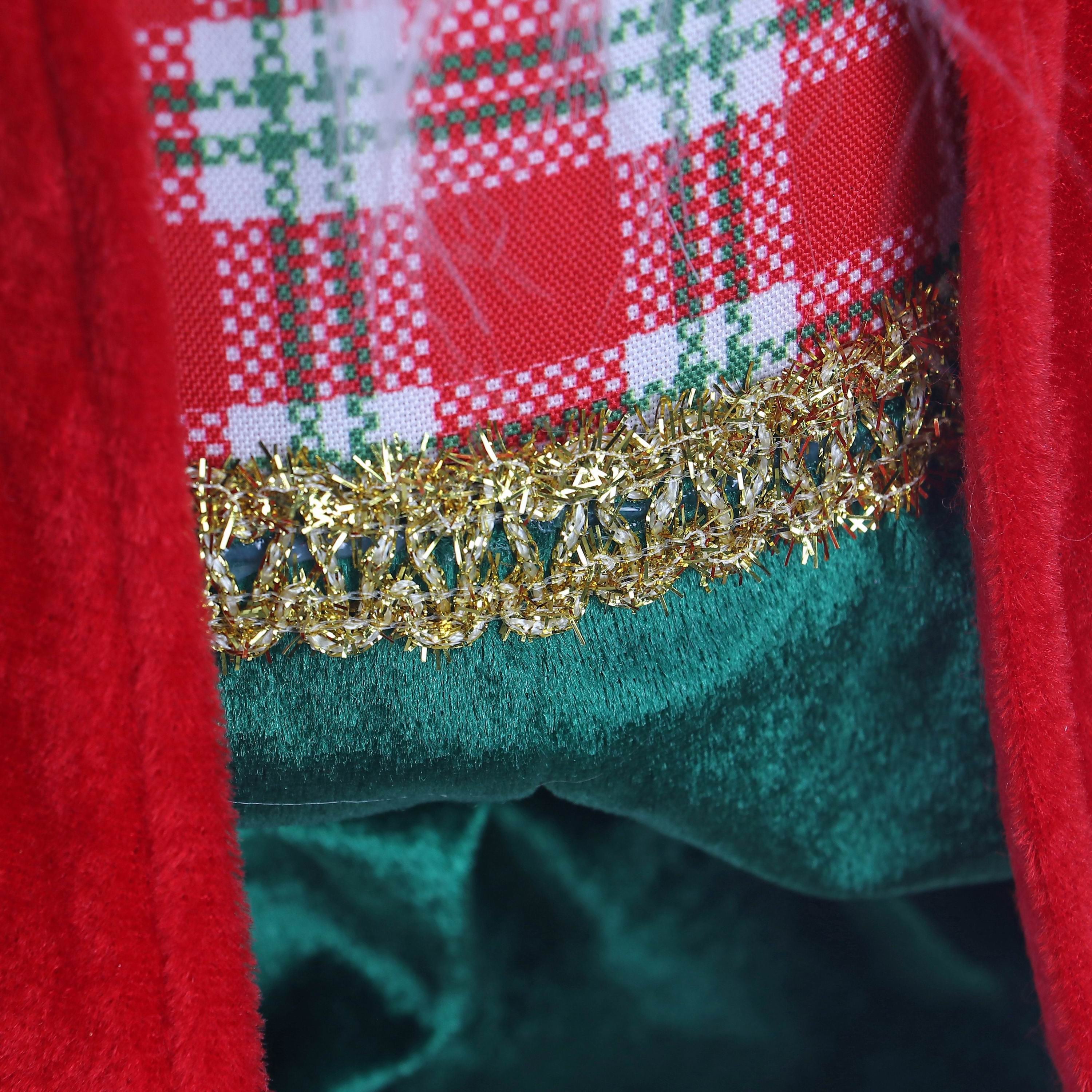 42"H. NUTCRACKER in RED PLAID DRESS