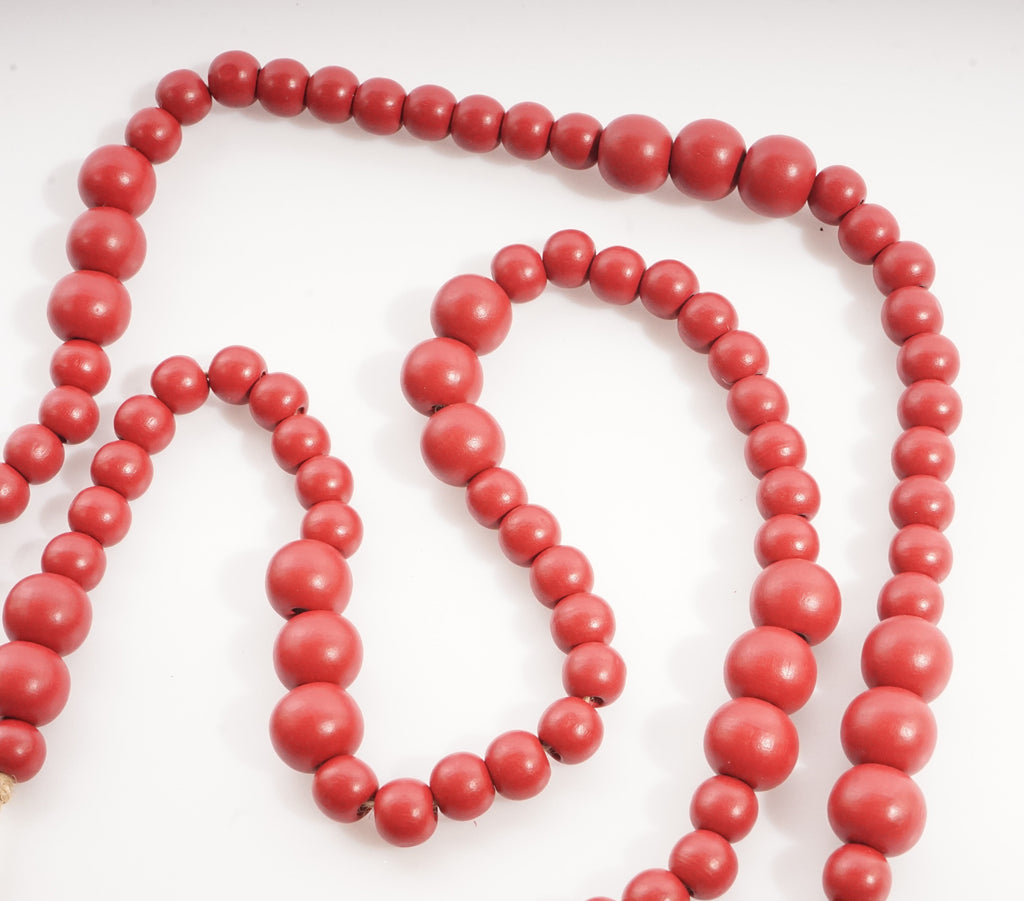 6 Ft. L. Bead Garland Red