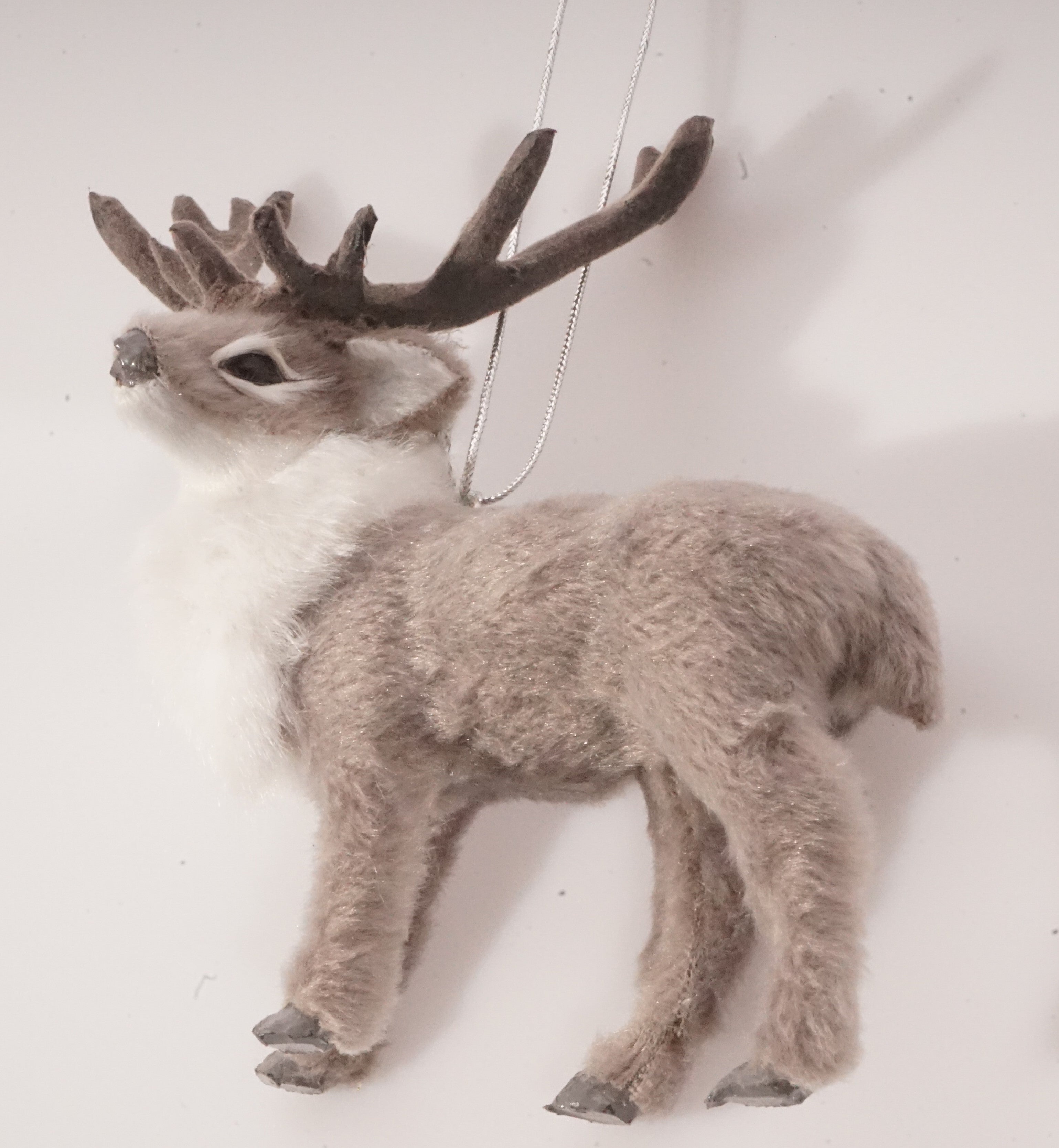 4.5” HT. Faux Fur Buck Animal Ornament