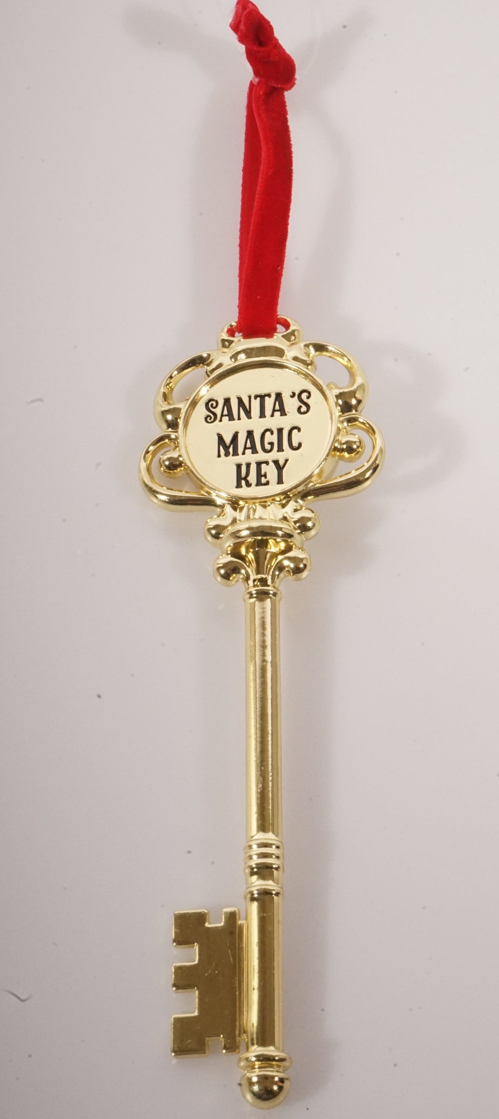 6” HT Golden Metal Santa Magic Key Ornament