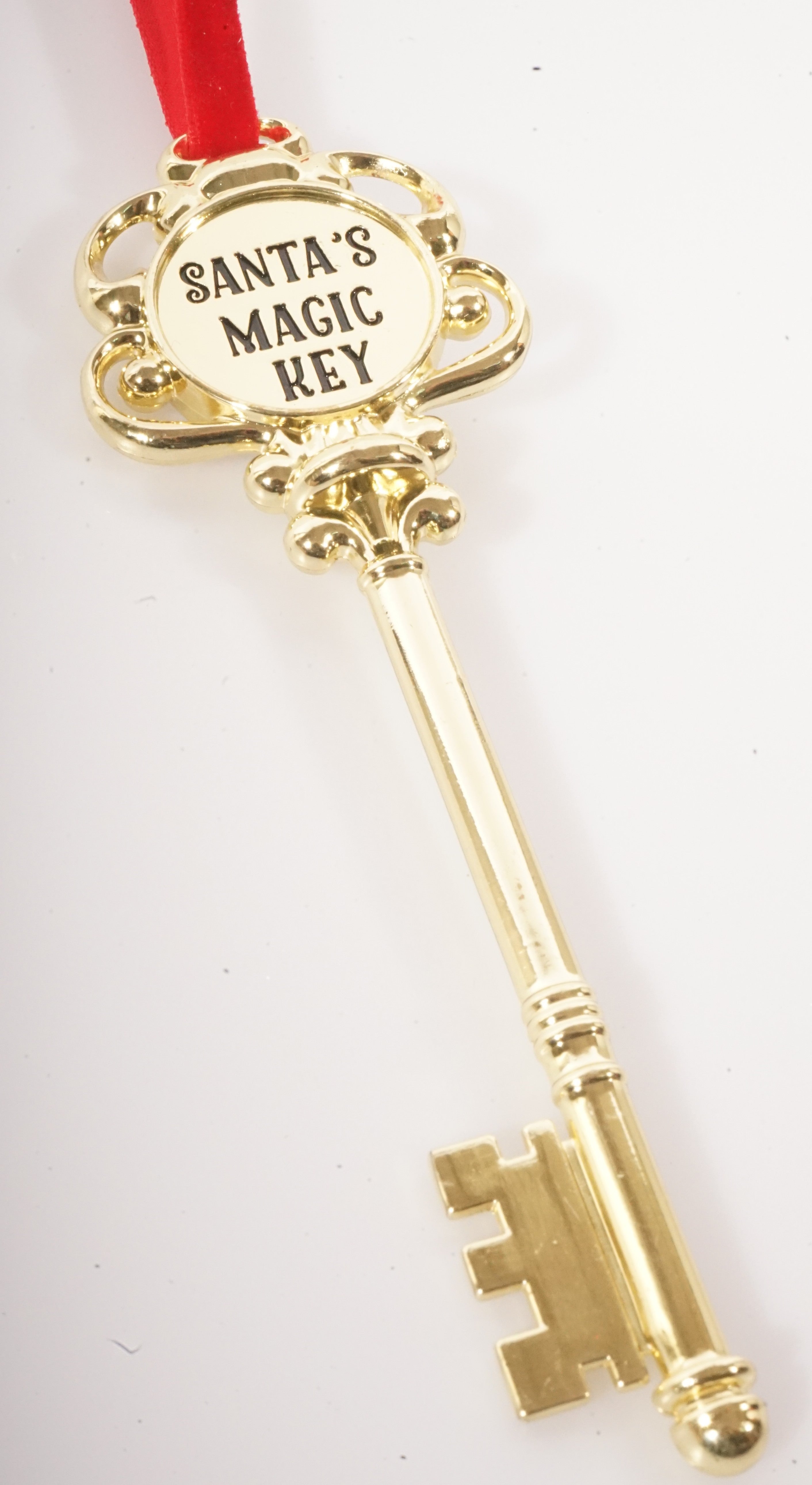 6” HT Golden Metal Santa Magic Key Ornament