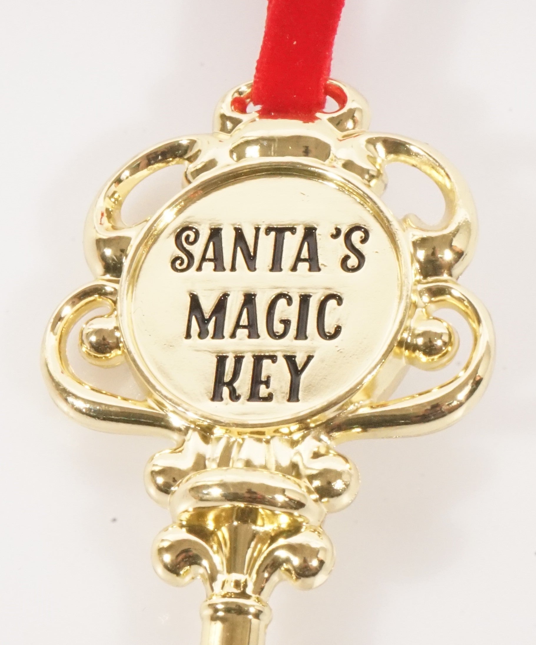 6” HT Golden Metal Santa Magic Key Ornament