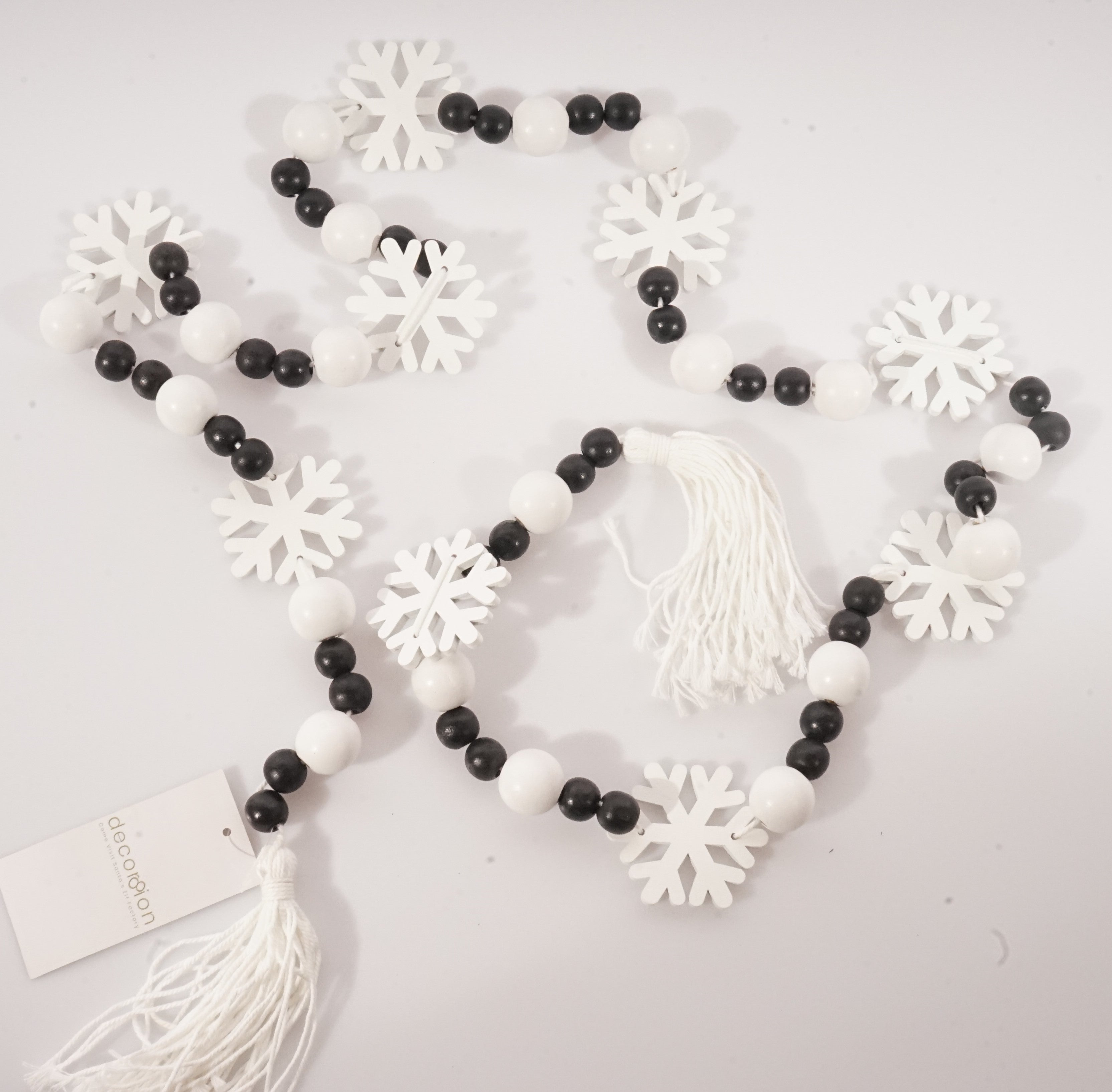 72” HT. Snowflakes And Beads Garland