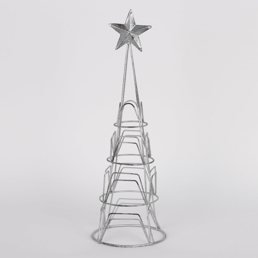 4.75 X 4.75 X 14"H METAL CHRISTMAS TREE DECOR