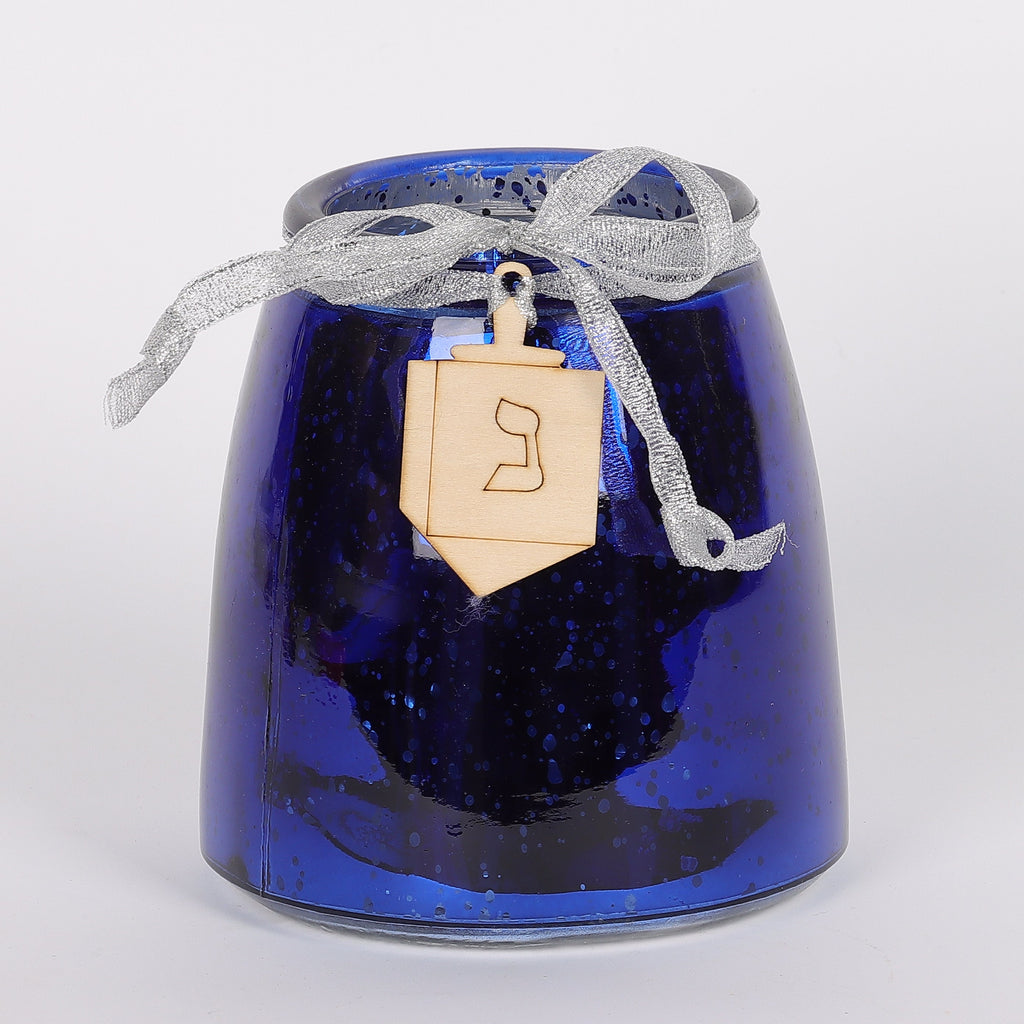 4.5 X 4.5 X 5"H BLUE GLASS HOLDER