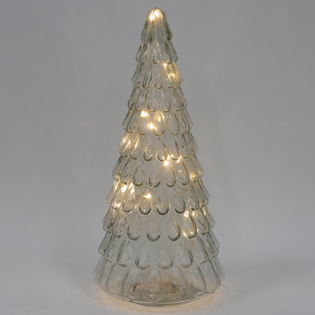 6 X 6 X 13"H GLASS CONE TREE