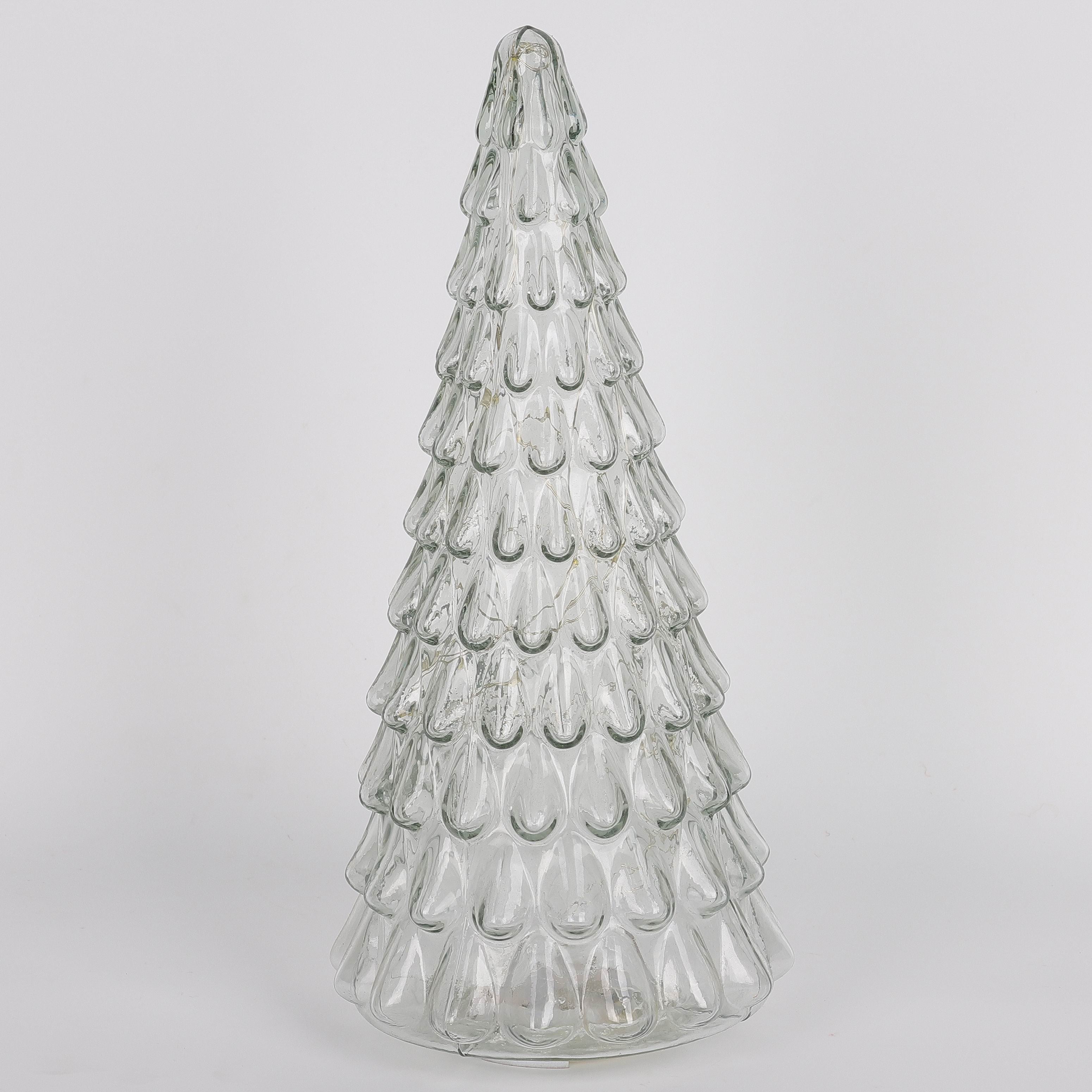 6 X 6 X 13"H GLASS CONE TREE