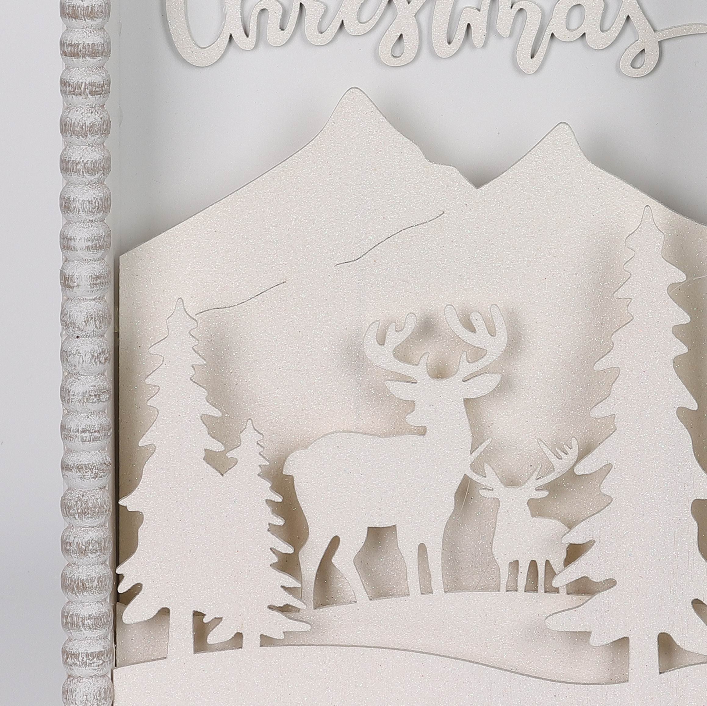 8 X 2.5 X 12"H HOLIDAY SCENE WALL DECOR