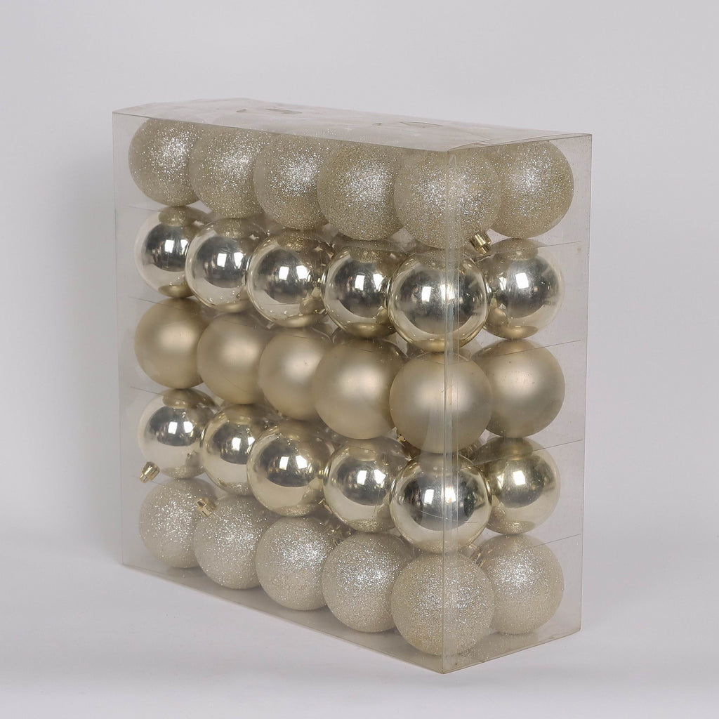 50 shatterproof ornaments box set - Gold