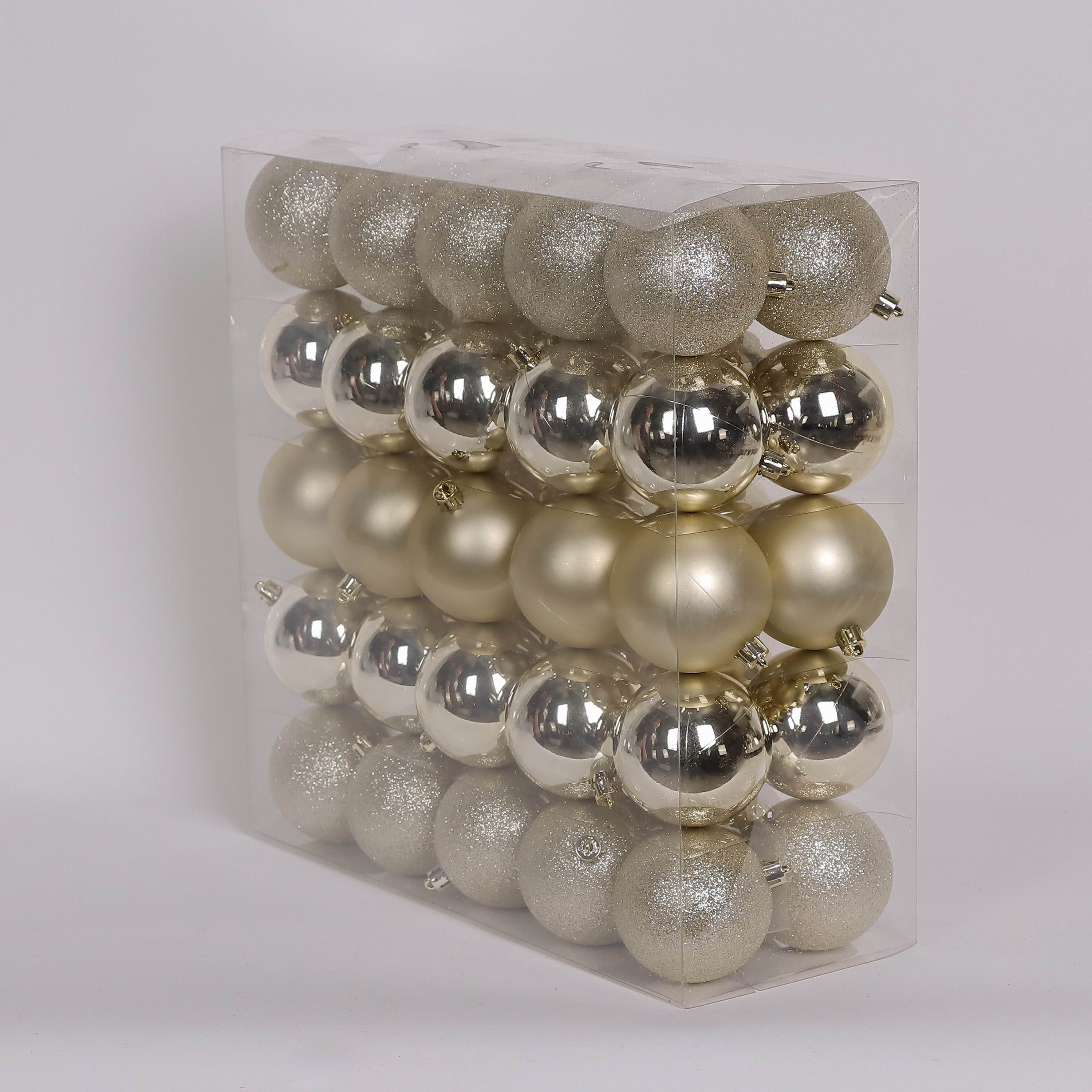 50 Shatterproof Ornaments box set - Gold and Silver