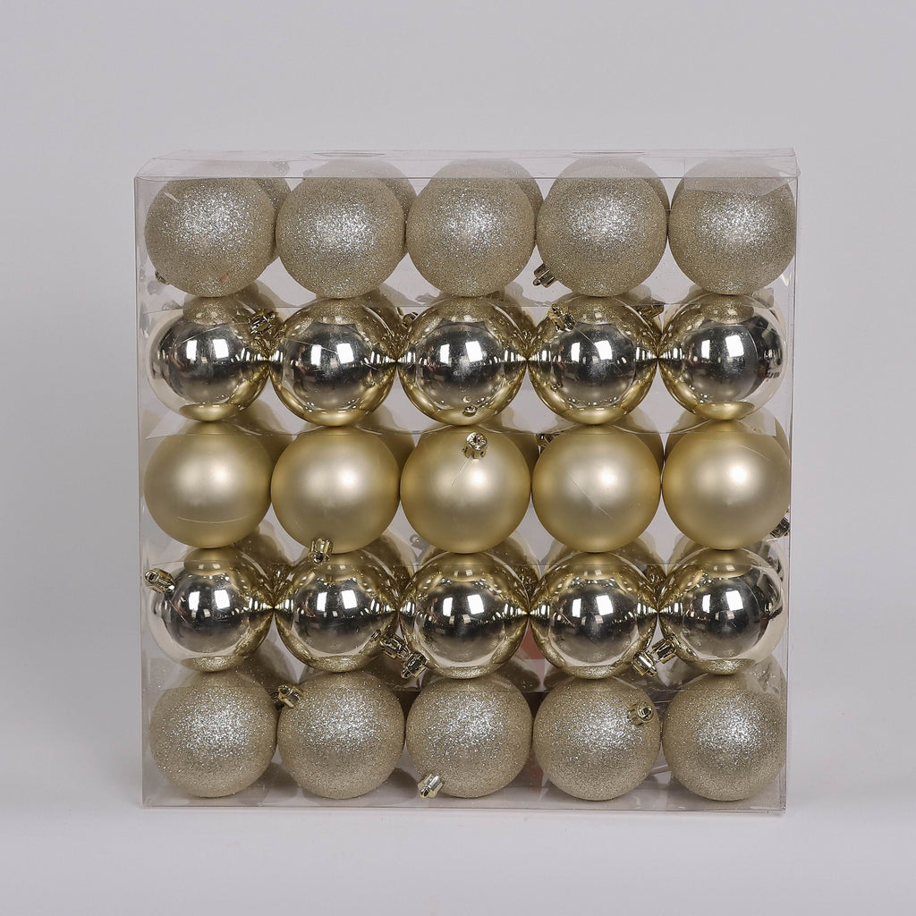 50 Shatterproof Ornaments box set - Gold and Silver
