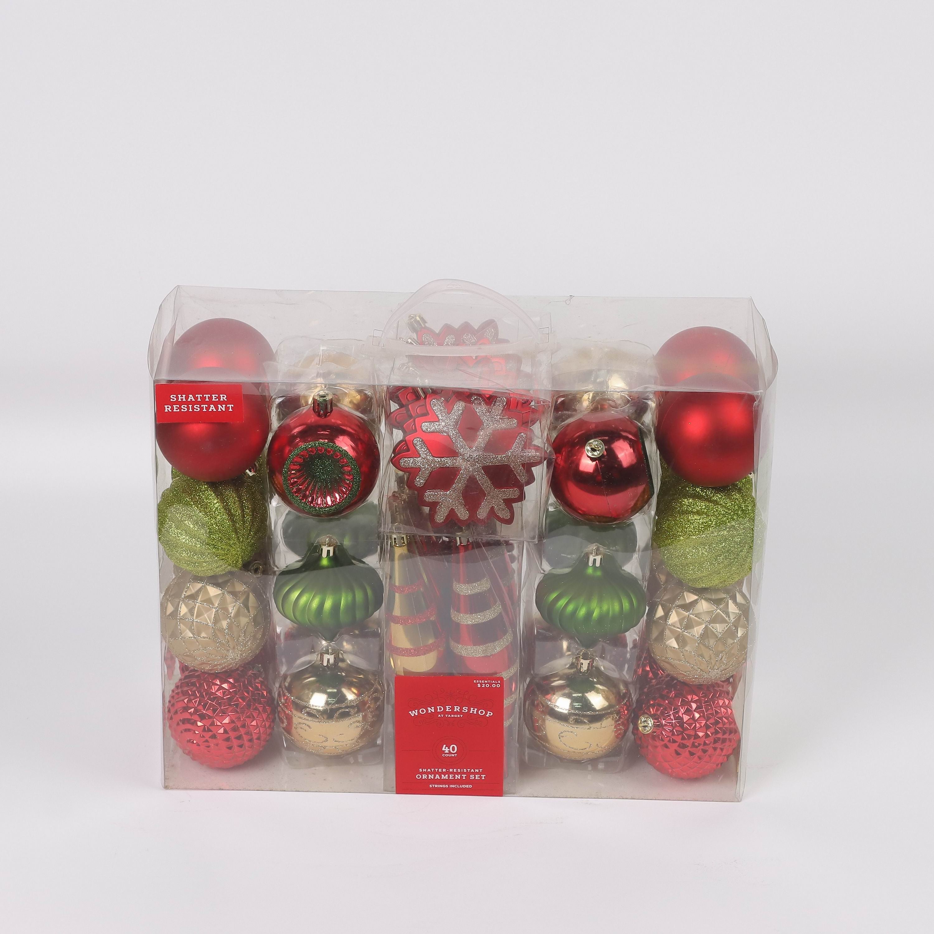 50 Ornaments box set - Red, Green and Silver