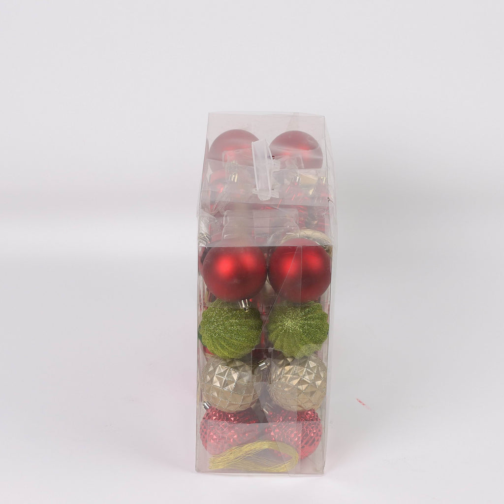 50 Ornaments box set - Red, Green and Silver