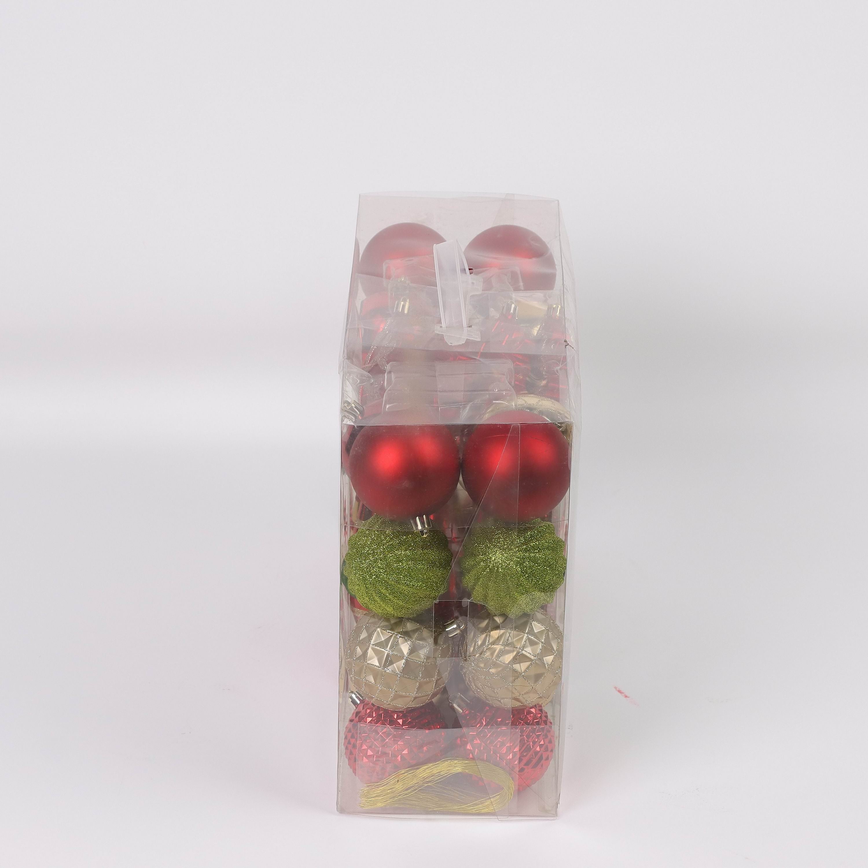 50 Ornaments box set - Red, Green and Silver
