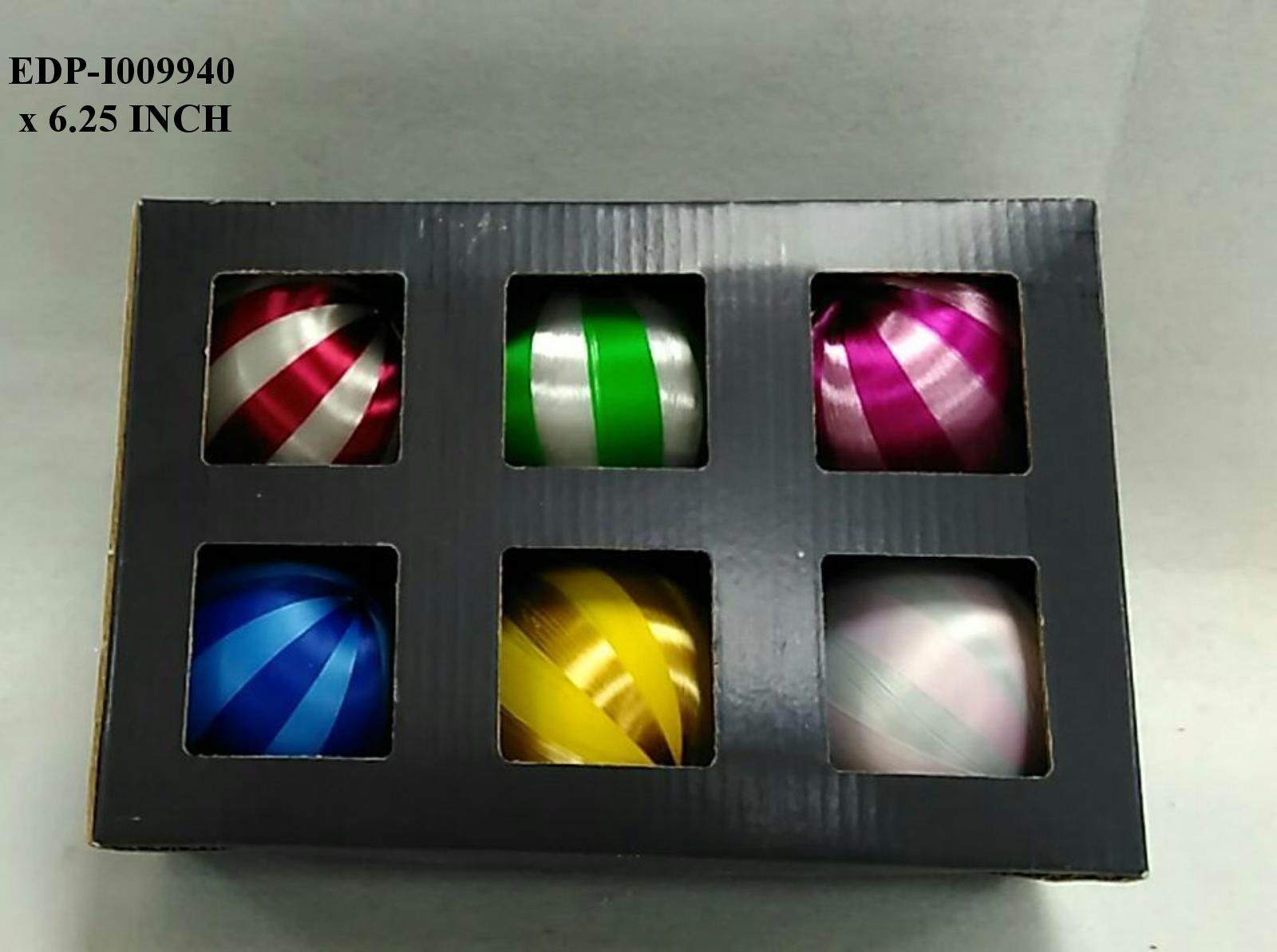 3"D Multicolored Shatterproof Ball Orn. S/6