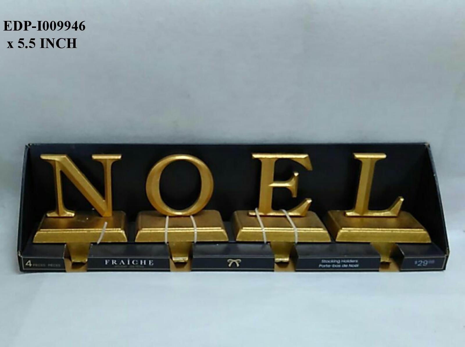 5.5"H. Gokd NOEL Stocking Holder
