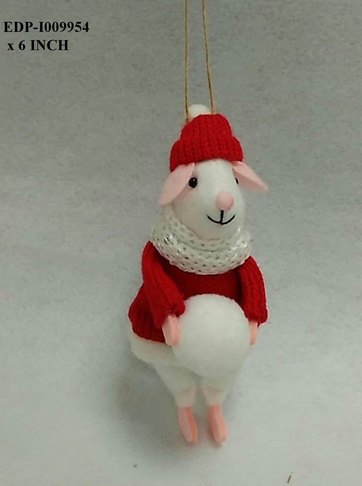 6"hH. Fabric Mouse Orn