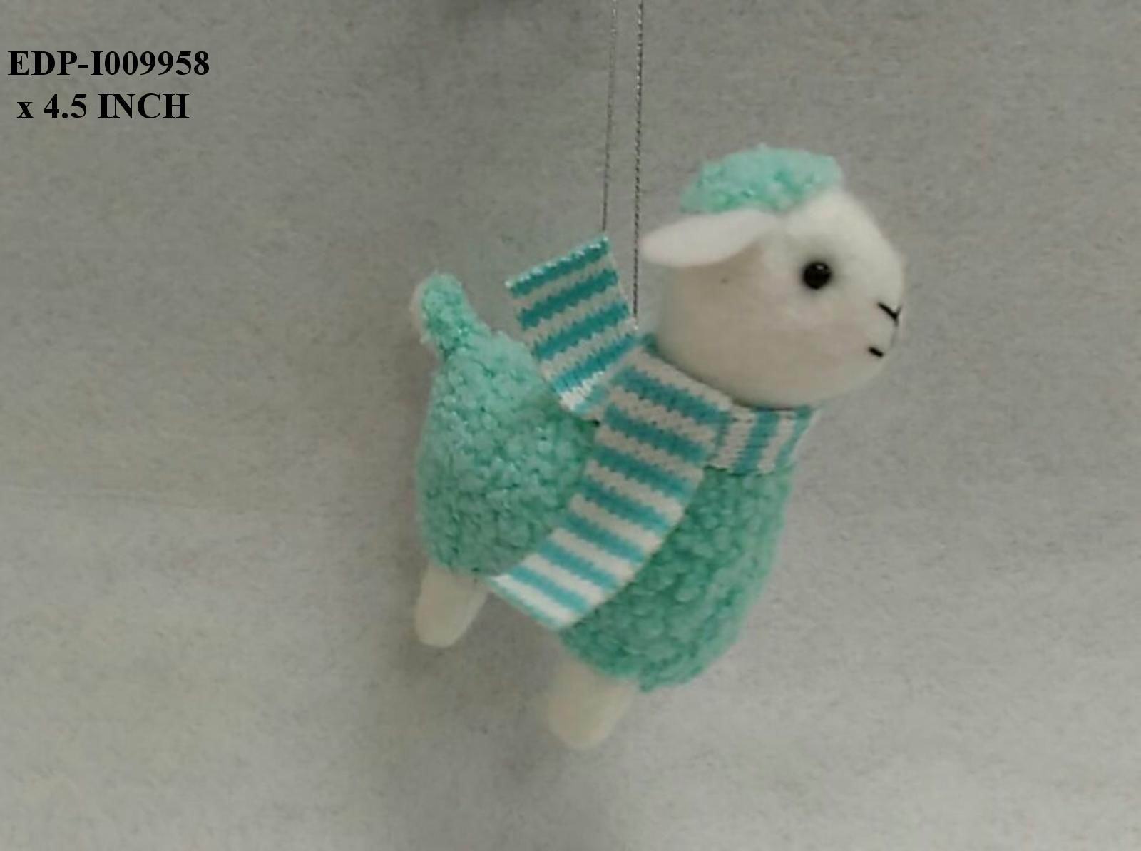 4.5"H.Fabric Blue Sheep Orn