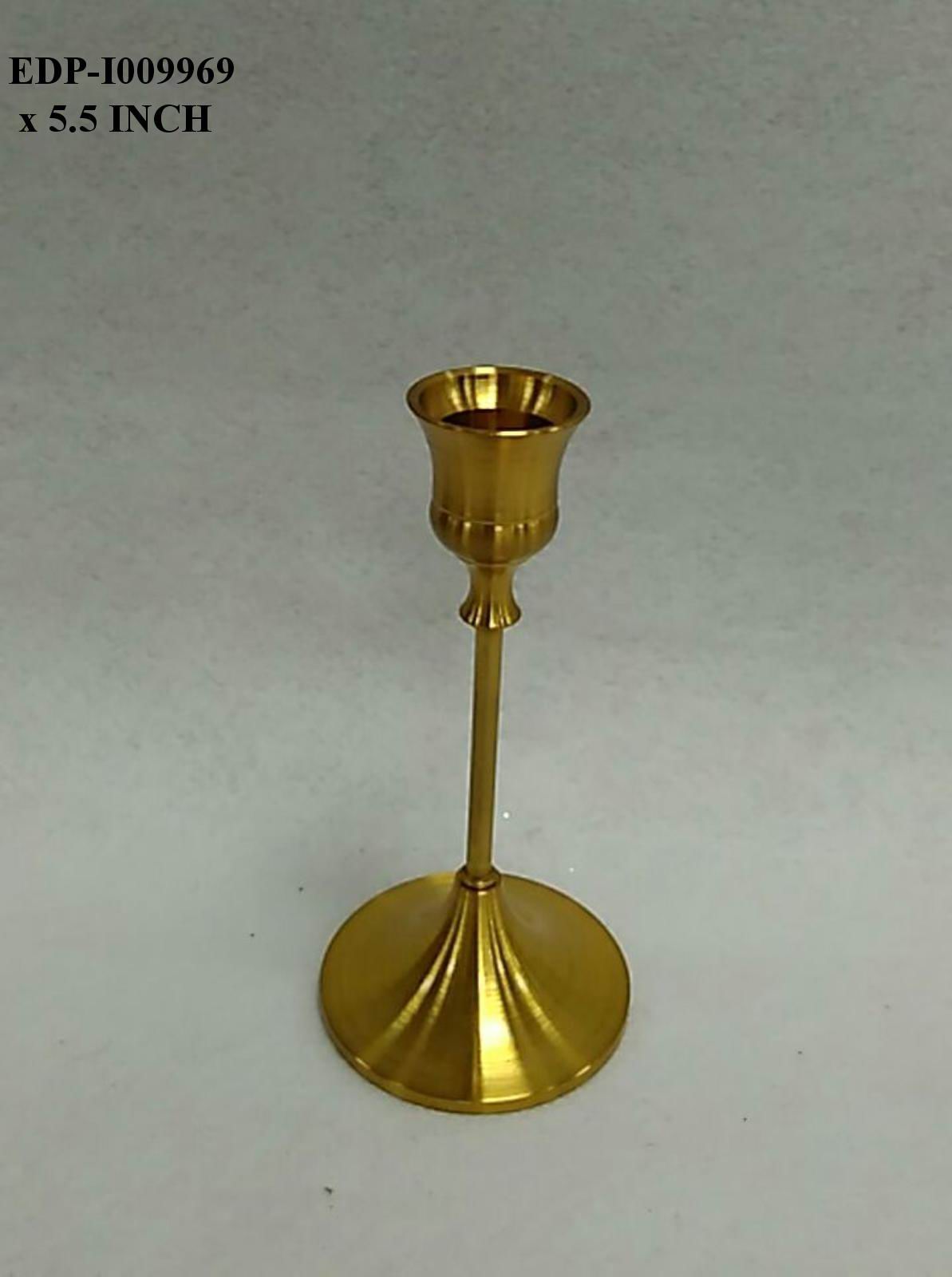 5.5"H. Gold Metal Candle Holder