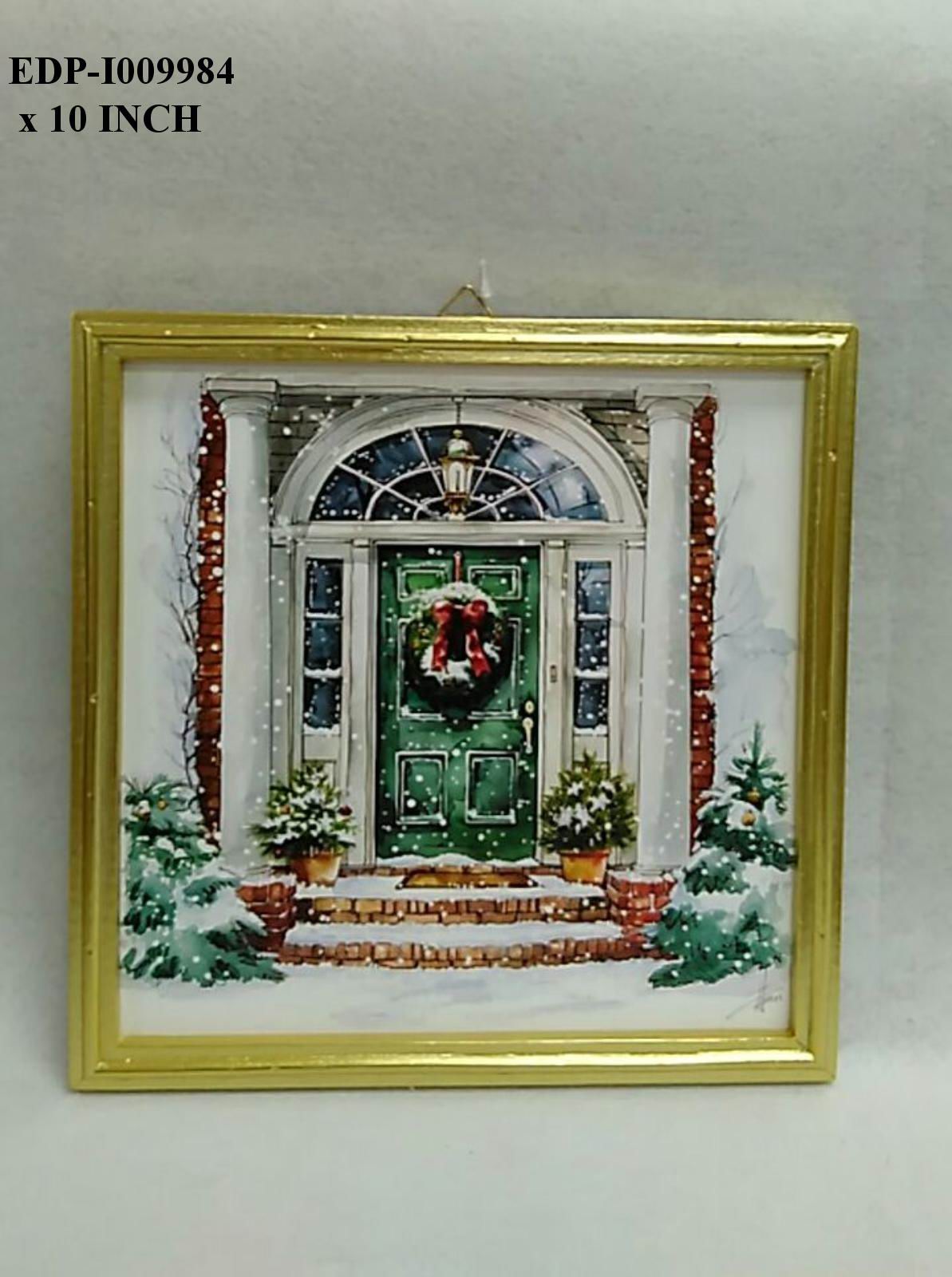 10" Wood Christmas Scene on Frame
